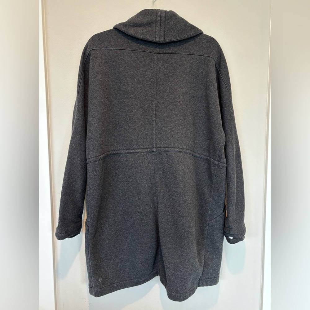 lululemon athletica Charcoal Gray Open-Front Sweatshirt Cardigan 027 - Picture 2 of 7